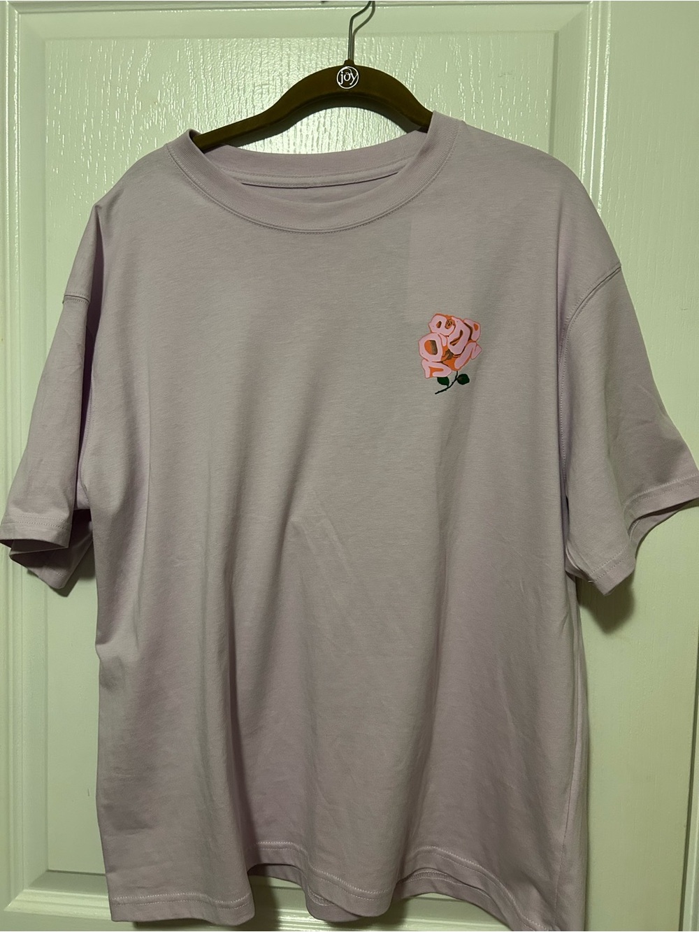 Jordan Lilac Short-Sleeve Tee with Pink Rose Graphic